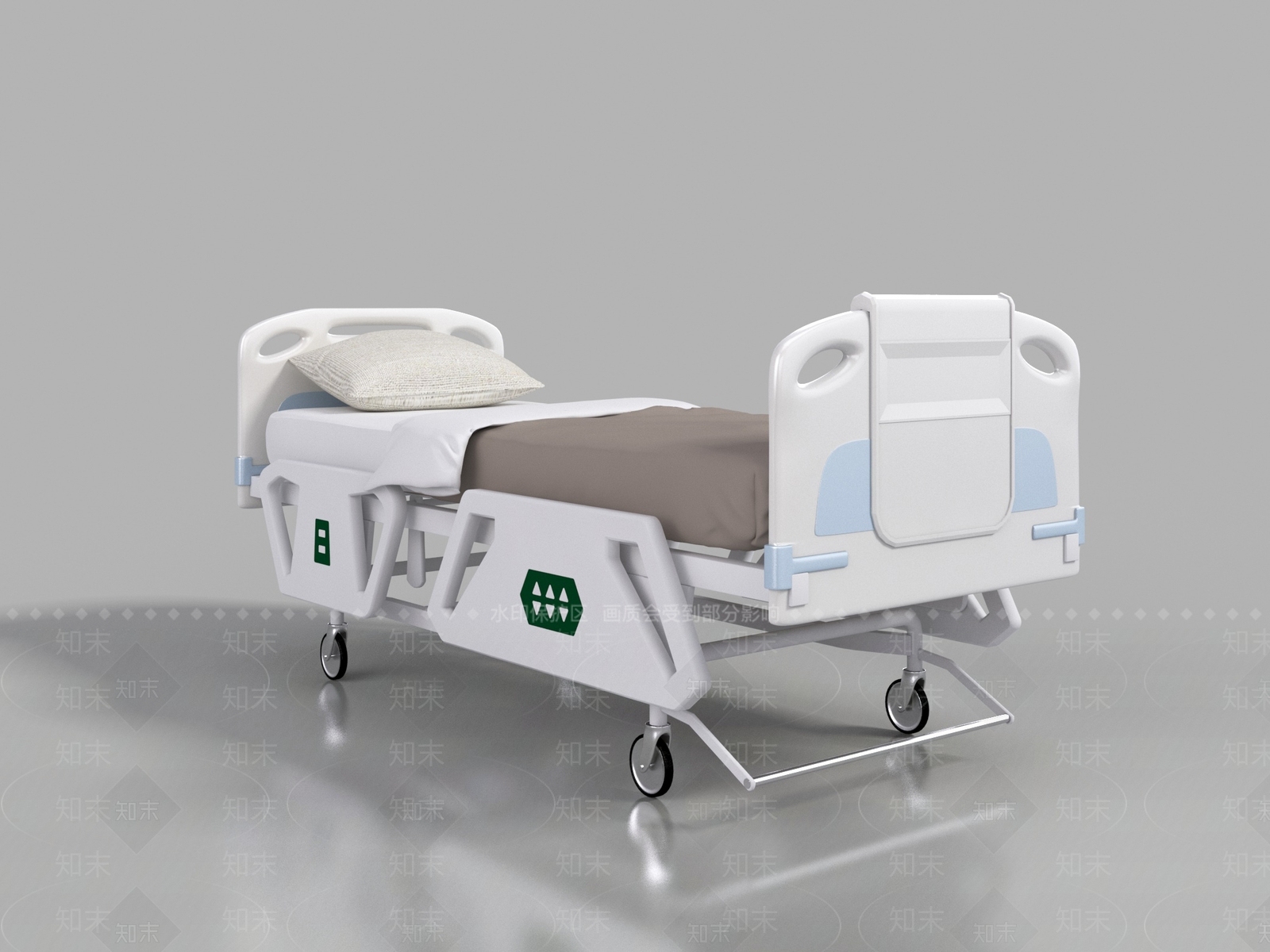 医院ICU病床3D模型下载【ID:1143095533】