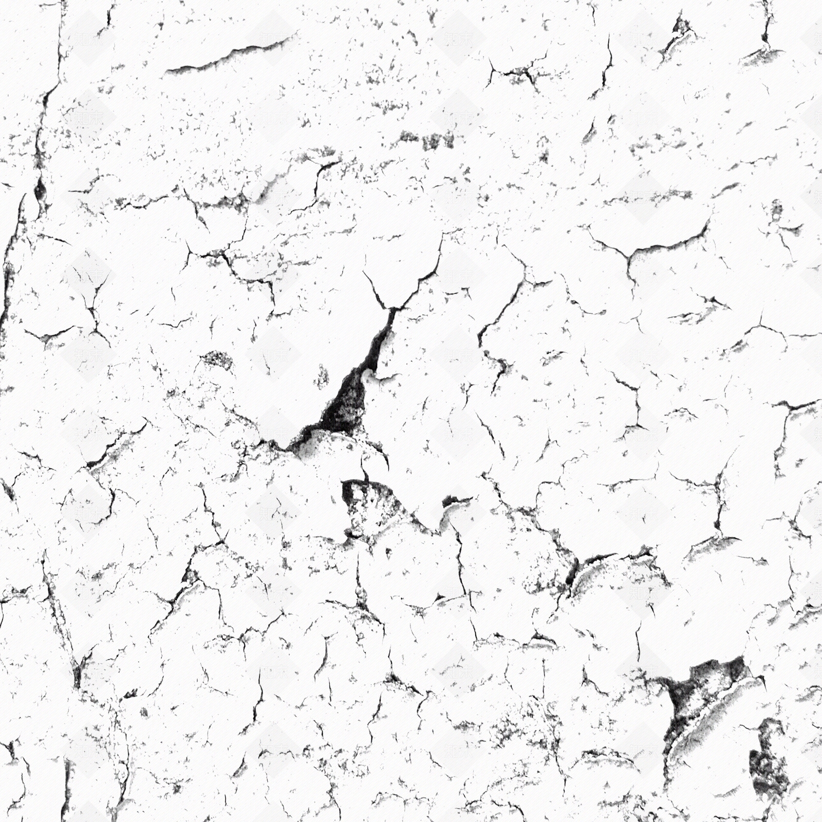 干旱裂纹龟裂黑白凹凸置换贴图贴图下载【ID:1143096342】