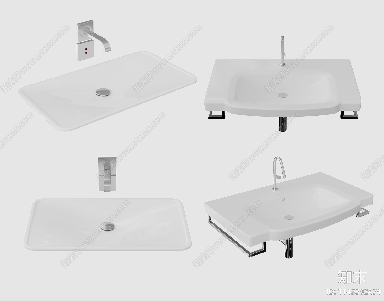 洗手台3D模型下载【ID:1149302474】