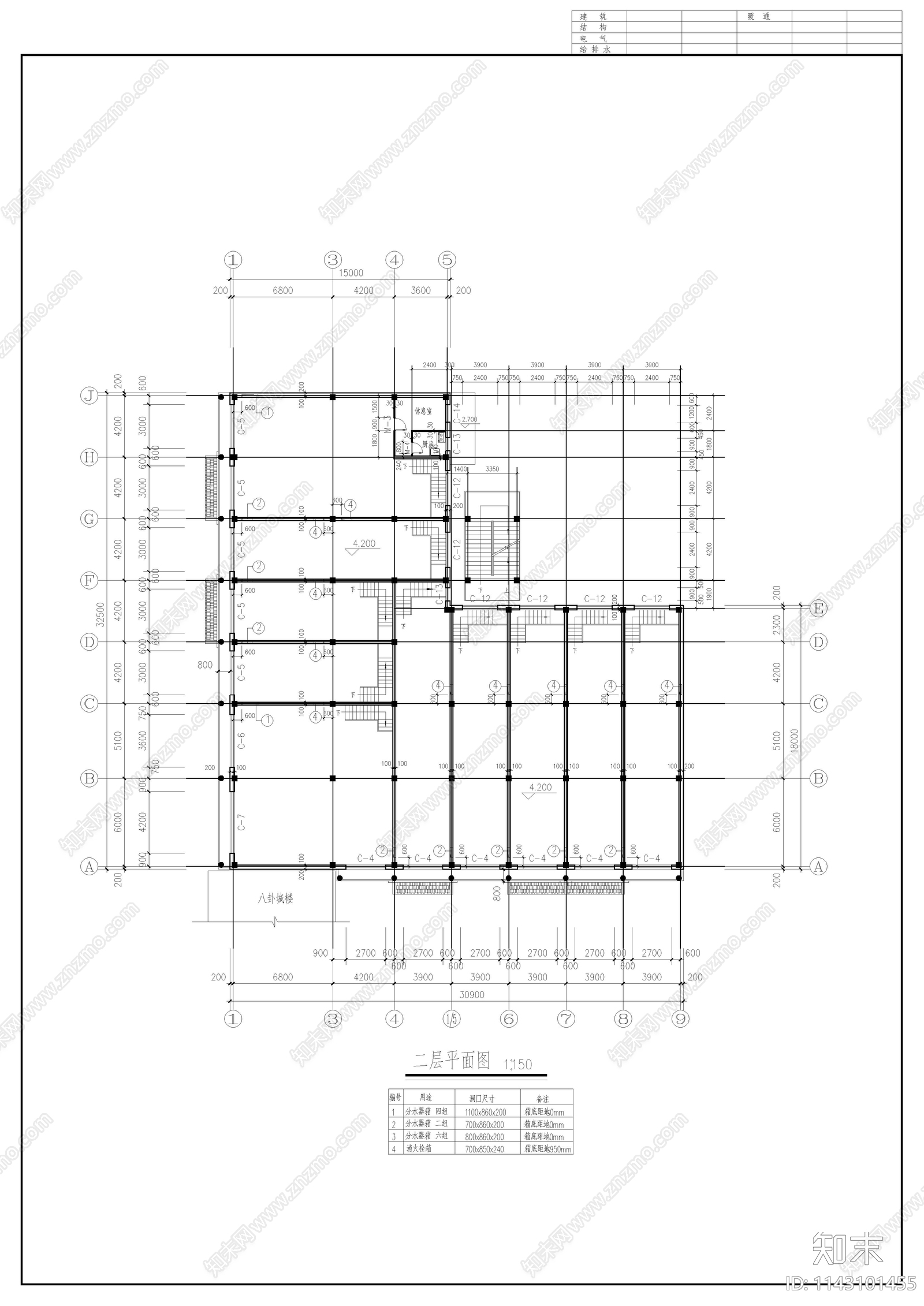 仿古清式建筑cad施工图下载【ID:1143101455】