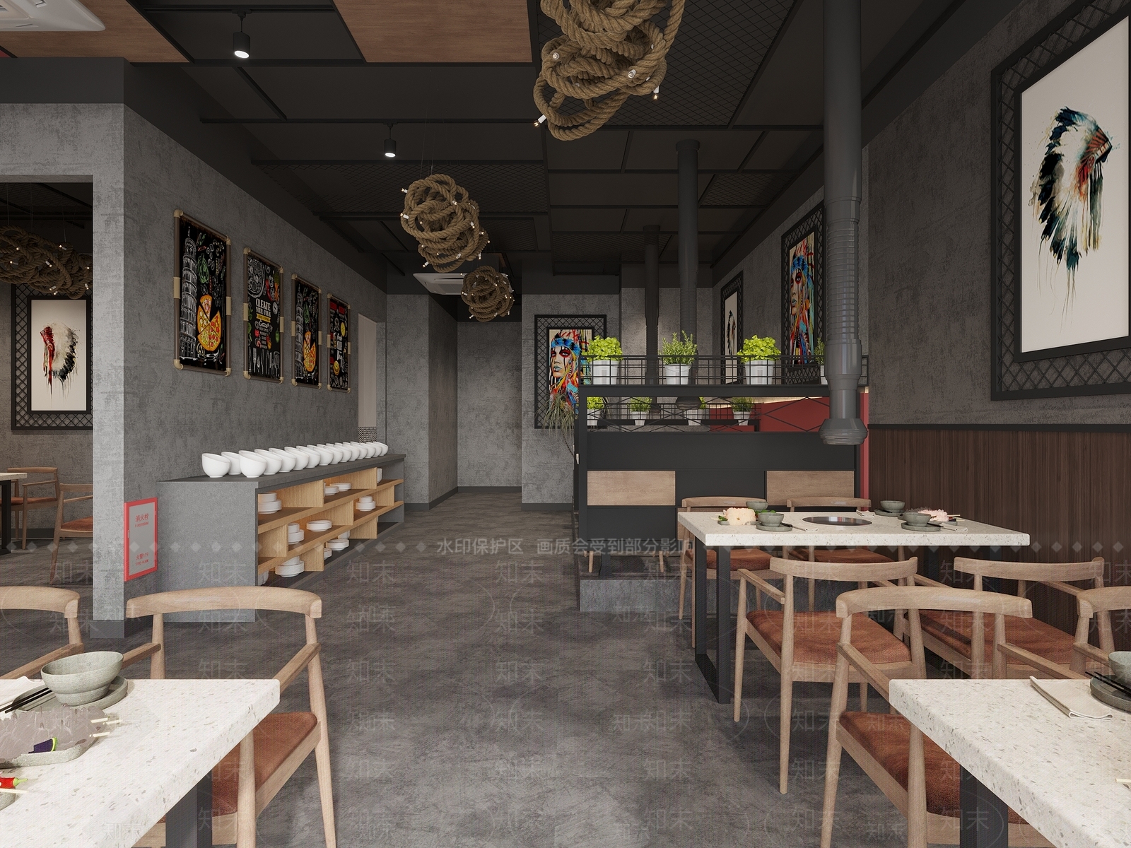 西餐厅3D模型下载【ID:1213970917】