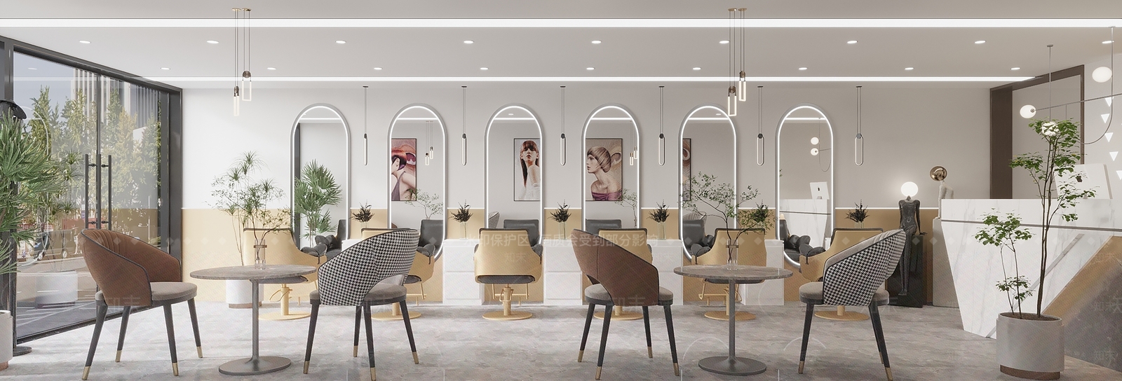 现代美发店3D模型下载【ID:1143103851】