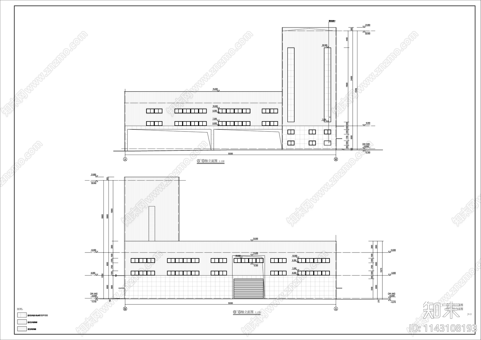 某混凝土搅拌楼及堆场建筑cad施工图下载【ID:1143108193】