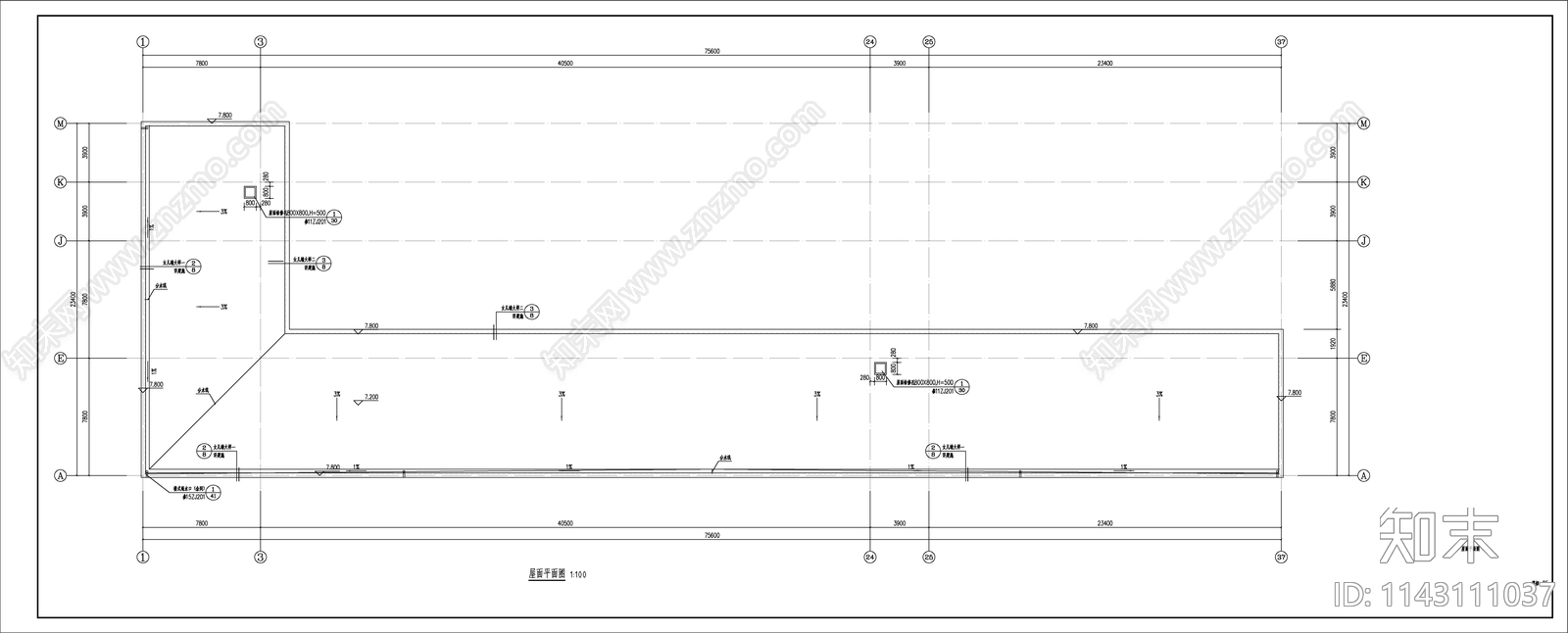 某养殖场附属楼建筑cad施工图下载【ID:1143111037】