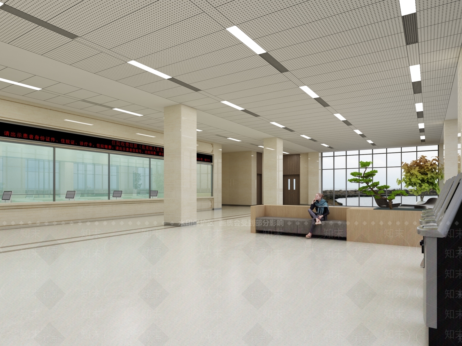 医院住院接待3D模型下载【ID:1143114208】