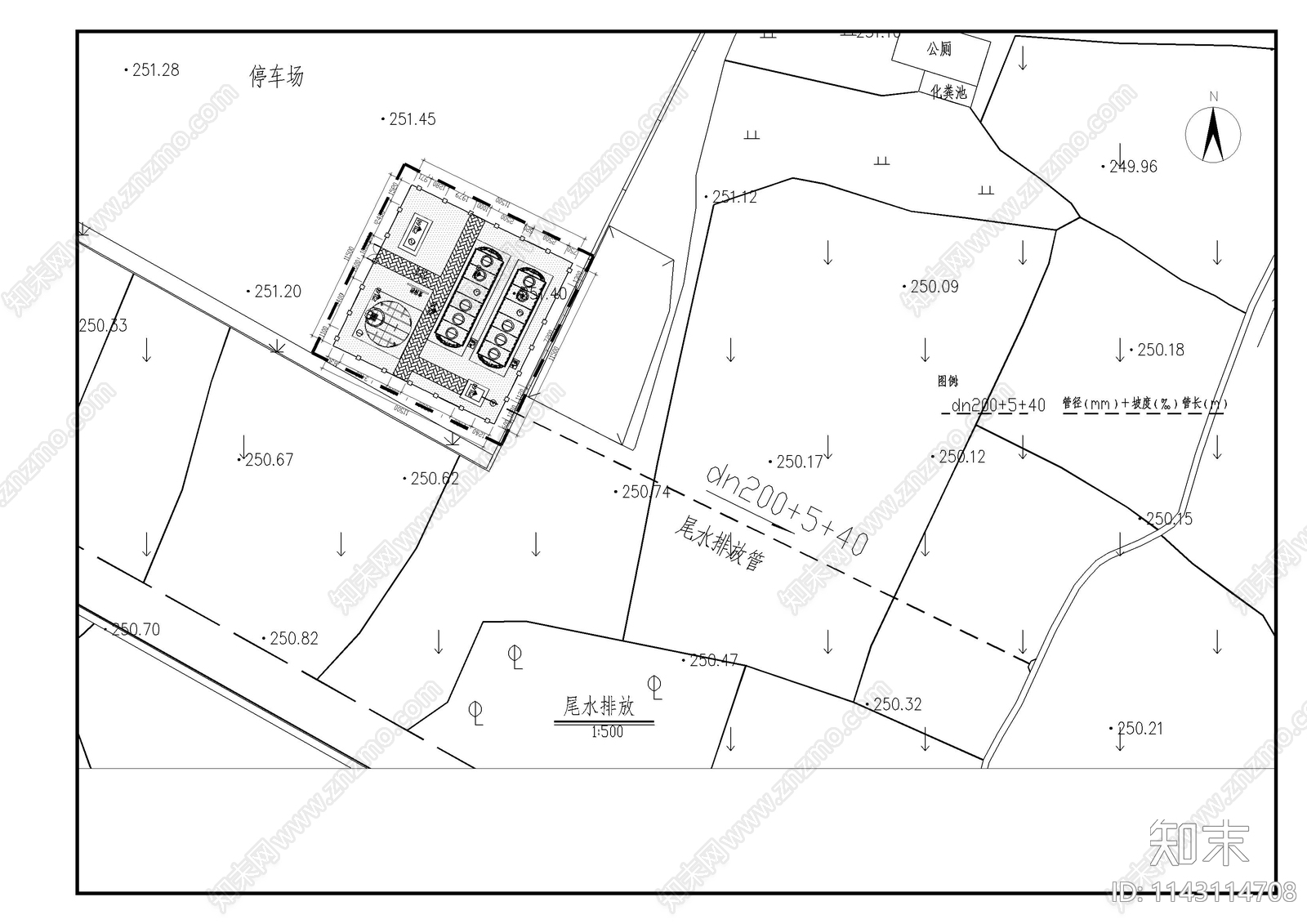 农村30方污水处理站工艺cad施工图下载【ID:1143114708】