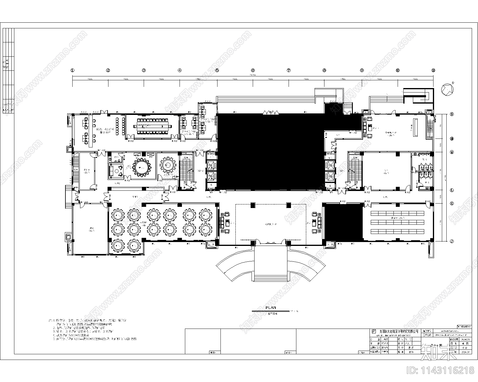 办公楼室内装修cad施工图下载【ID:1143116218】