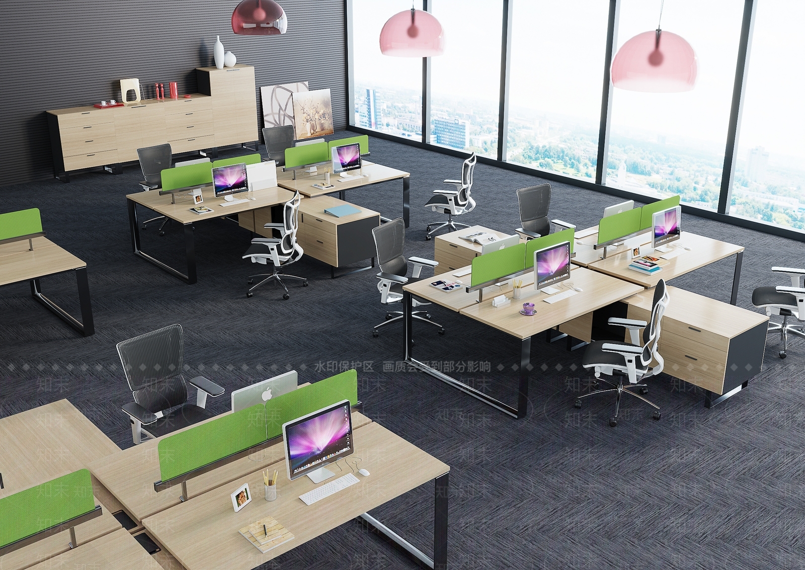 现代办公家具3D模型下载【ID:1143118049】