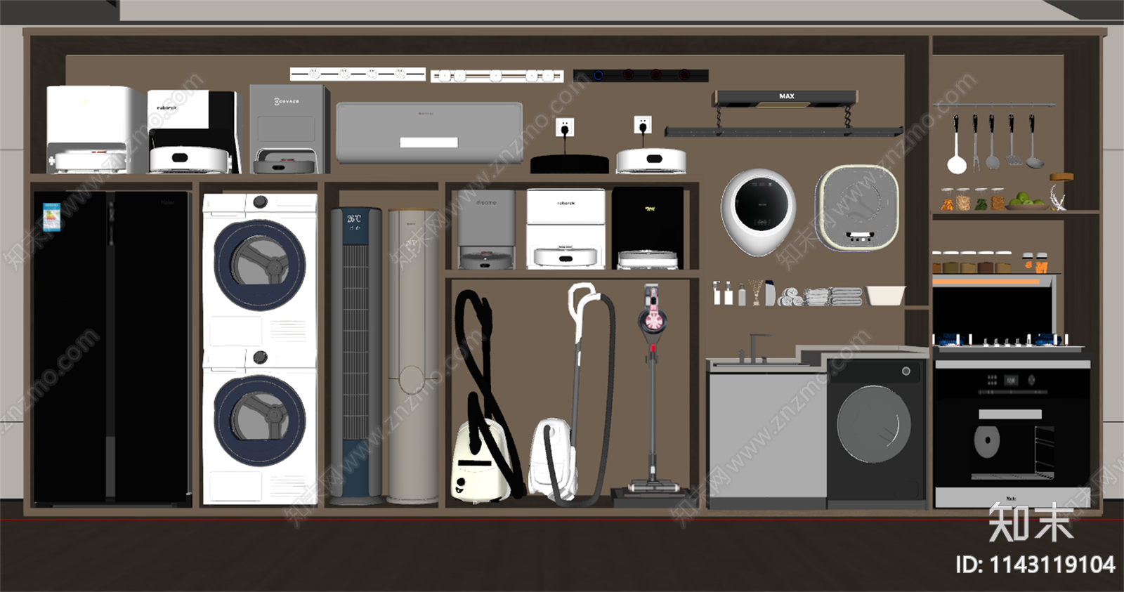 家用电器组合SU模型下载【ID:1143119104】
