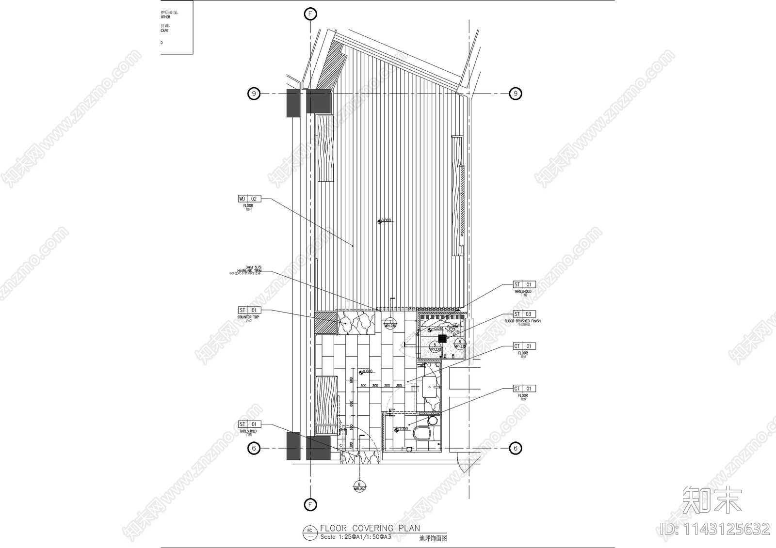 现代酒店客房装修cad施工图下载【ID:1143125632】