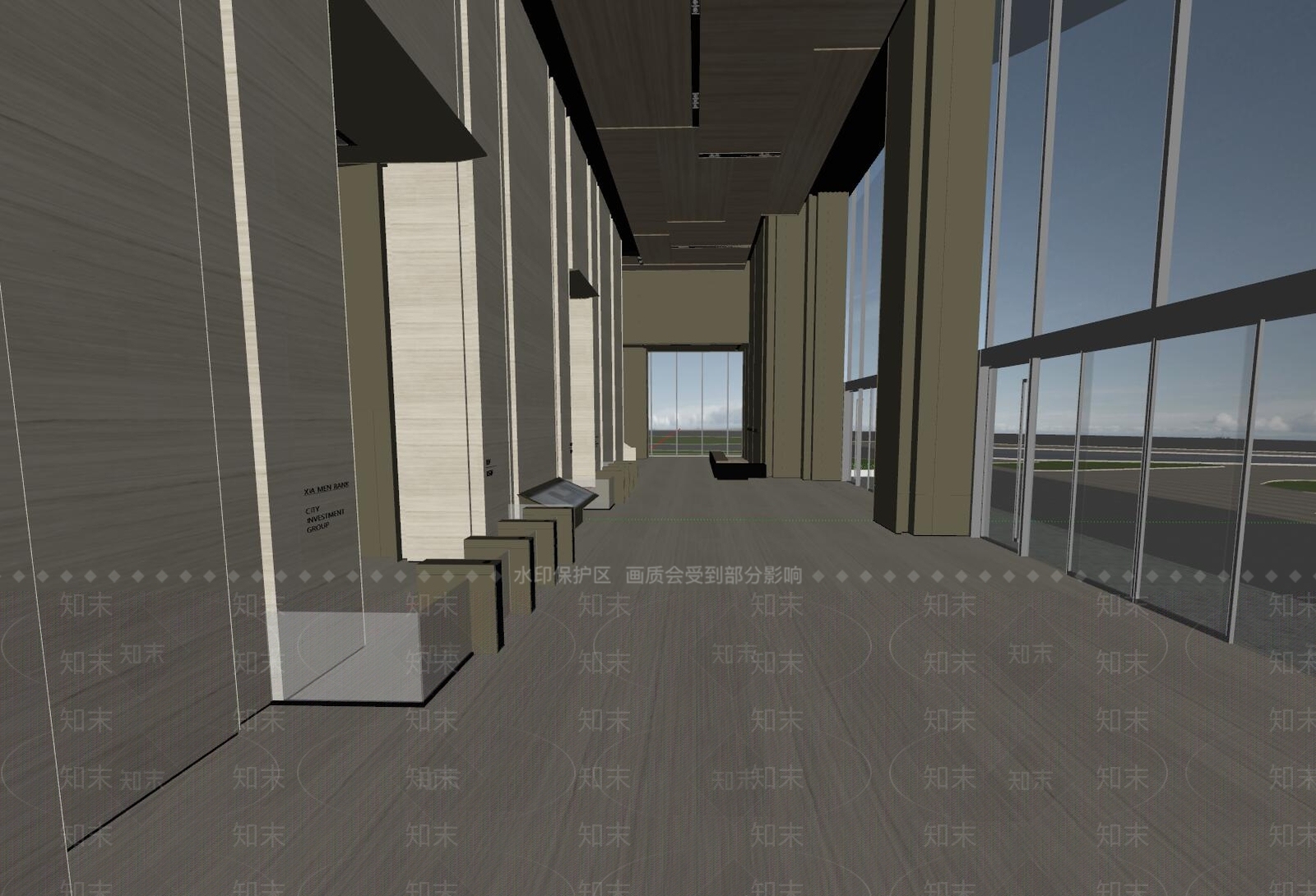 现代公司大堂SU模型下载【ID:1143125967】