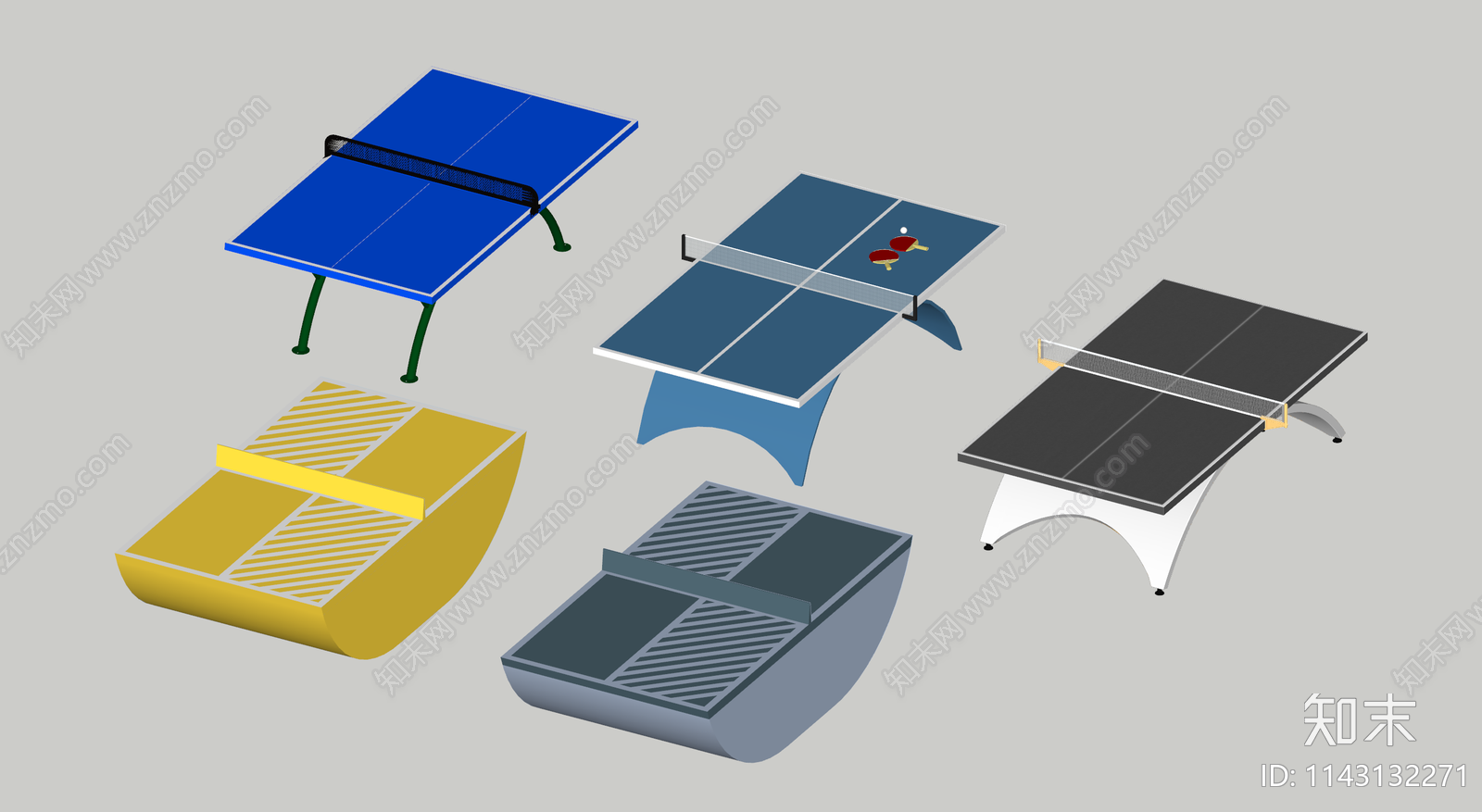 乒乓球桌SU模型下载【ID:1143132271】