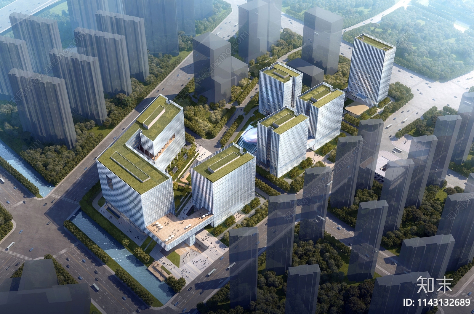 南京小米总部办公大厦建筑设计方案文本下载【ID:1143132689】