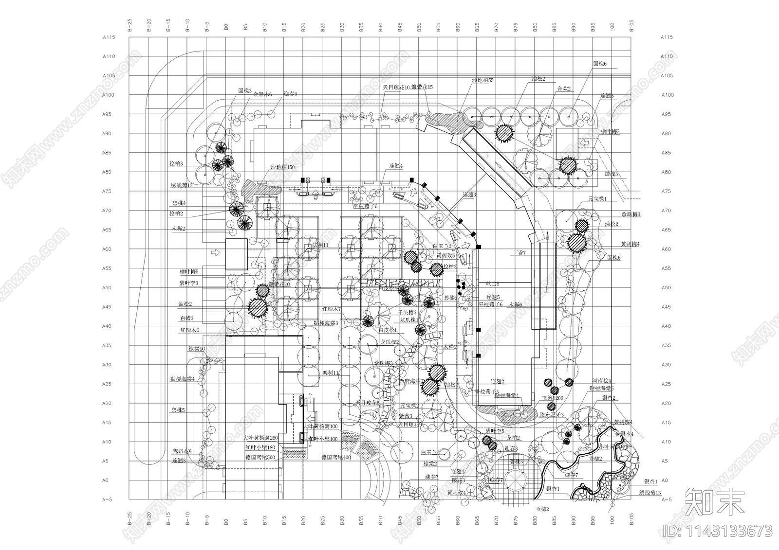 小区绿化平面布置图施工图下载【ID:1143133673】