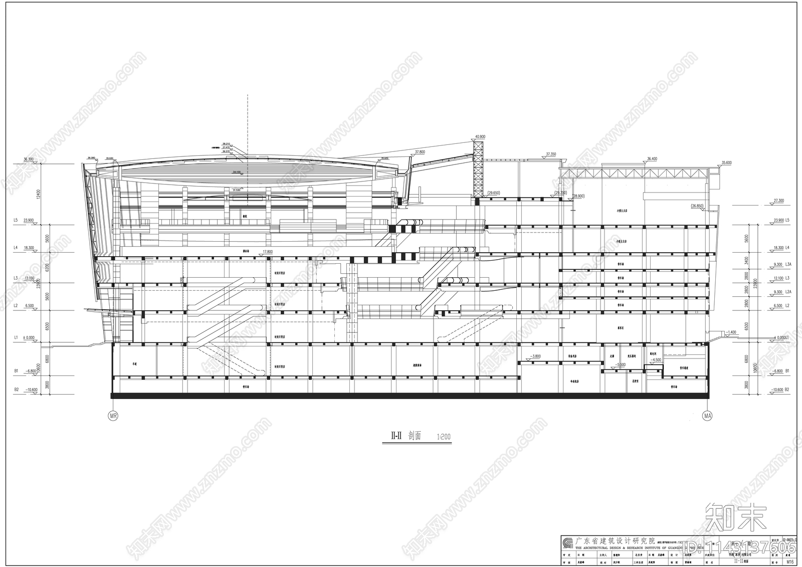 深圳罗湖万象城商业综合体建筑cad施工图下载【ID:1143137606】