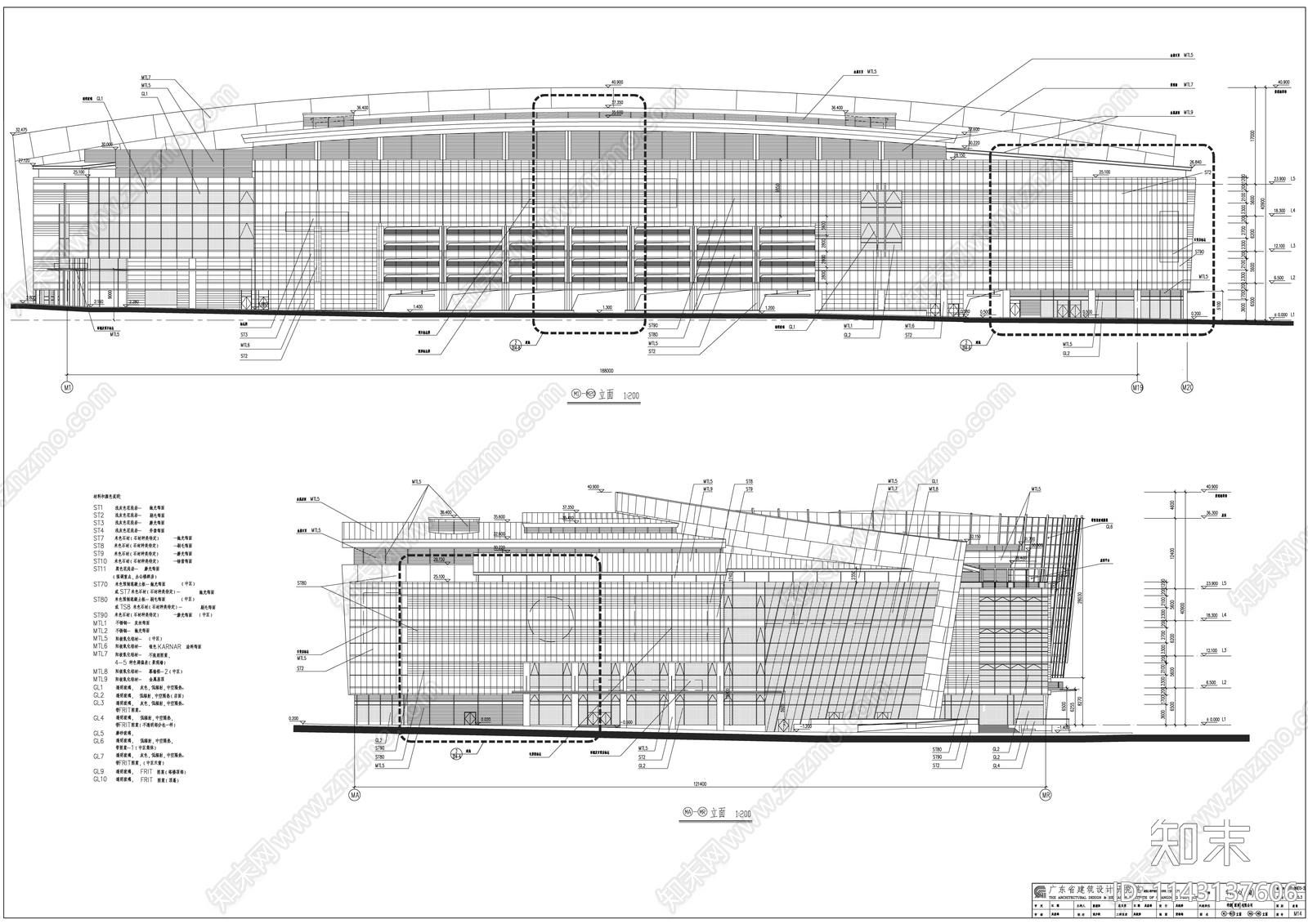 深圳罗湖万象城商业综合体建筑cad施工图下载【ID:1143137606】