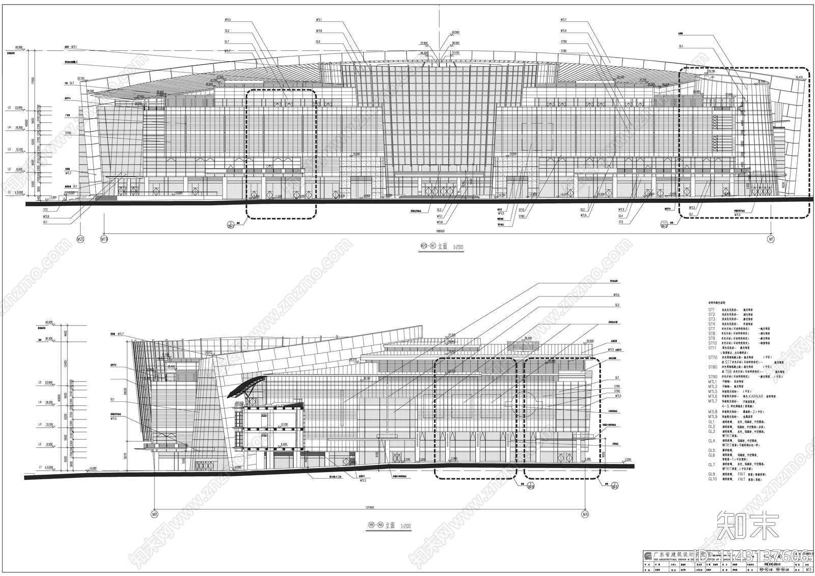 深圳罗湖万象城商业综合体建筑cad施工图下载【ID:1143137606】