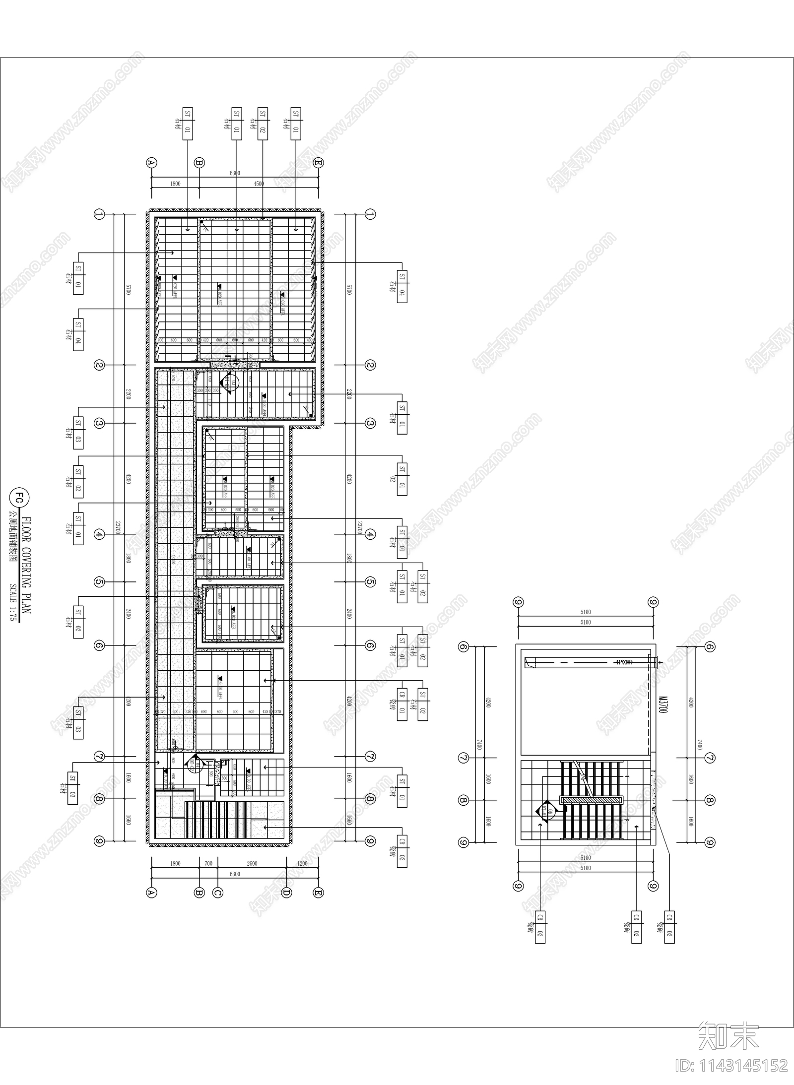 公厕公共卫生间cad施工图下载【ID:1143145152】