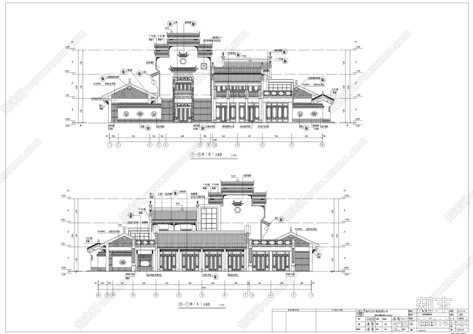 仿古街区古建深化施工图下载【ID:1143147436】