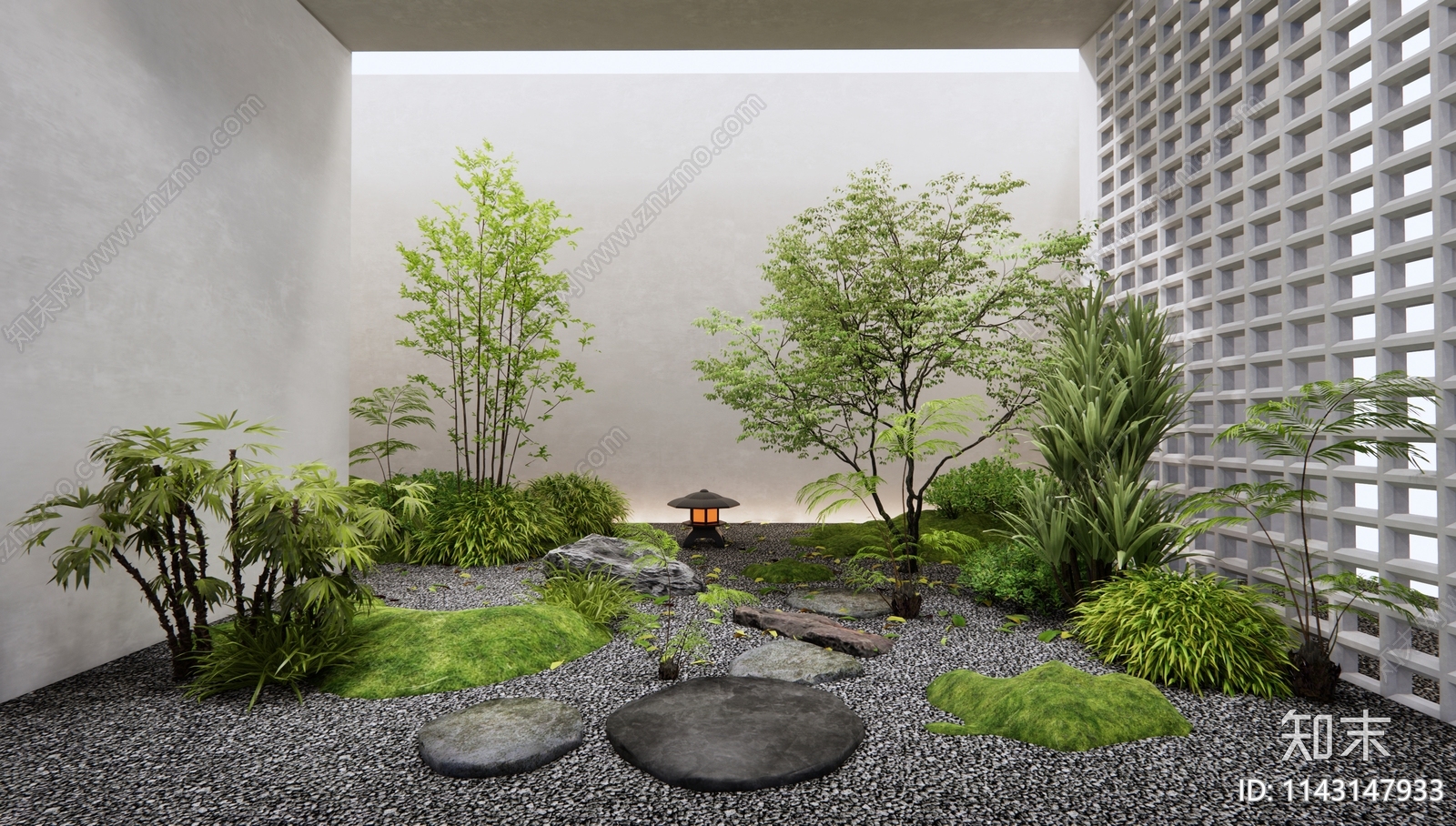 现代室内景观造景3D模型下载【ID:1143147933】_知末3d模型网