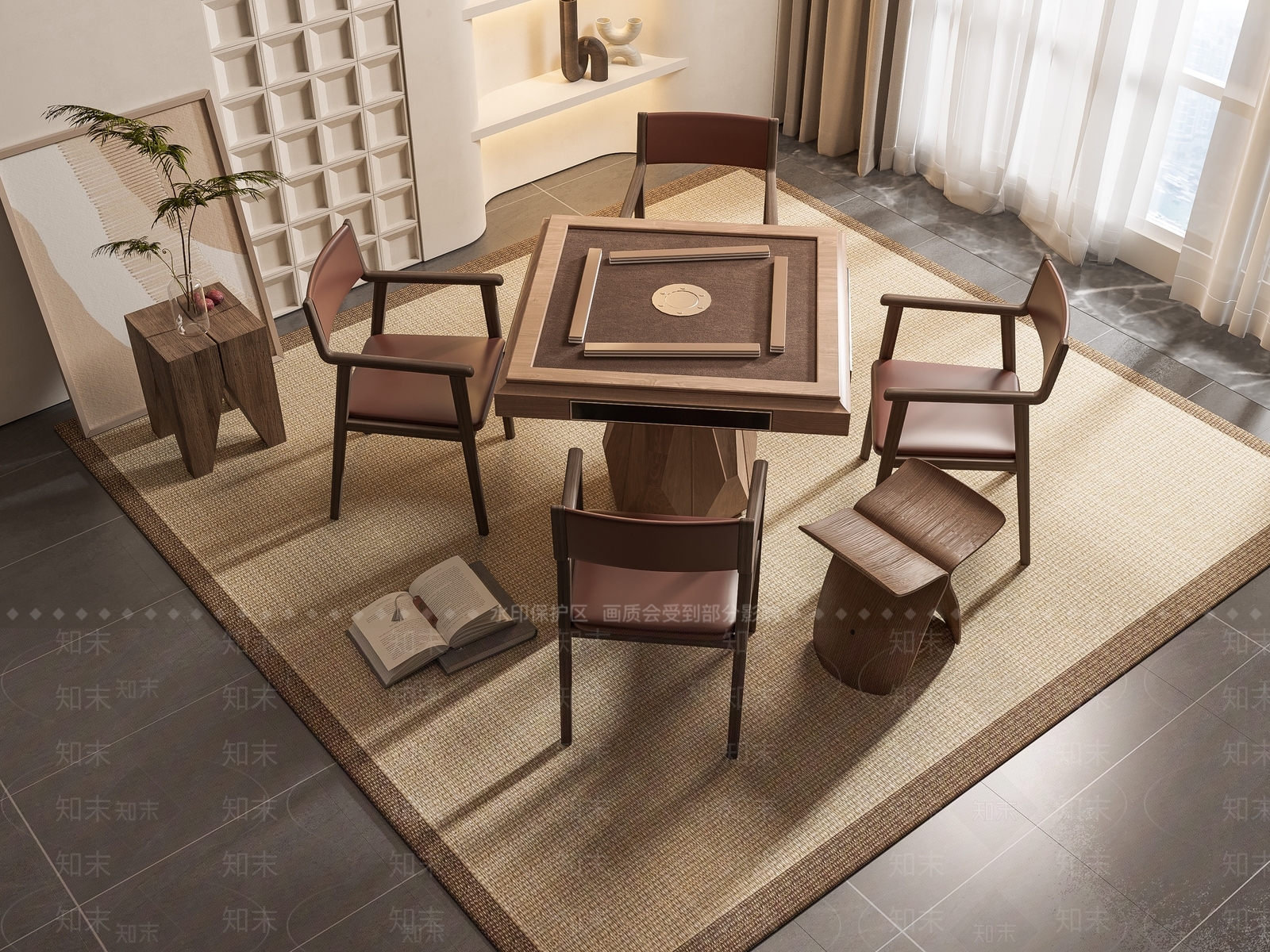 棋牌桌椅组合23D模型下载【ID:1143158956】