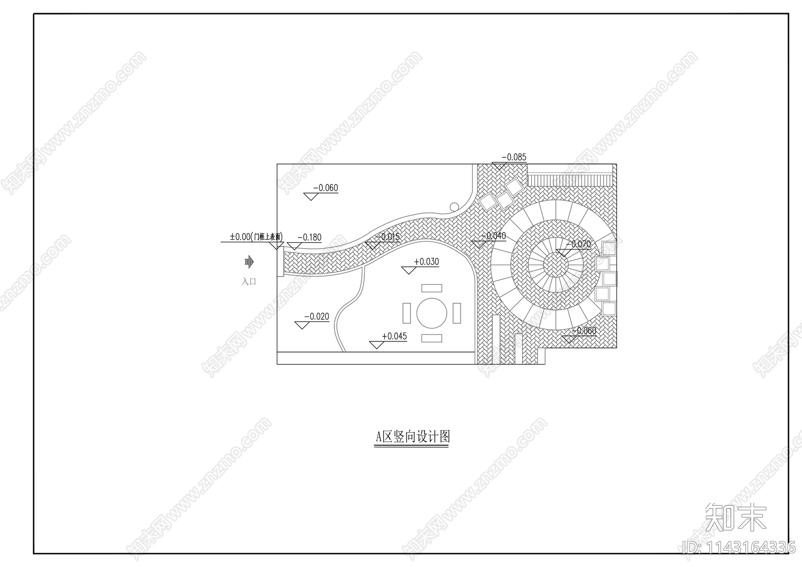 小型屋顶花园景观cad施工图下载【ID:1143164336】