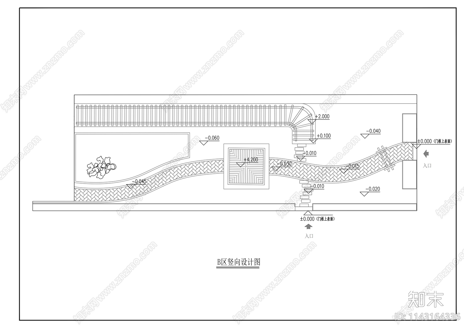 小型屋顶花园景观cad施工图下载【ID:1143164336】