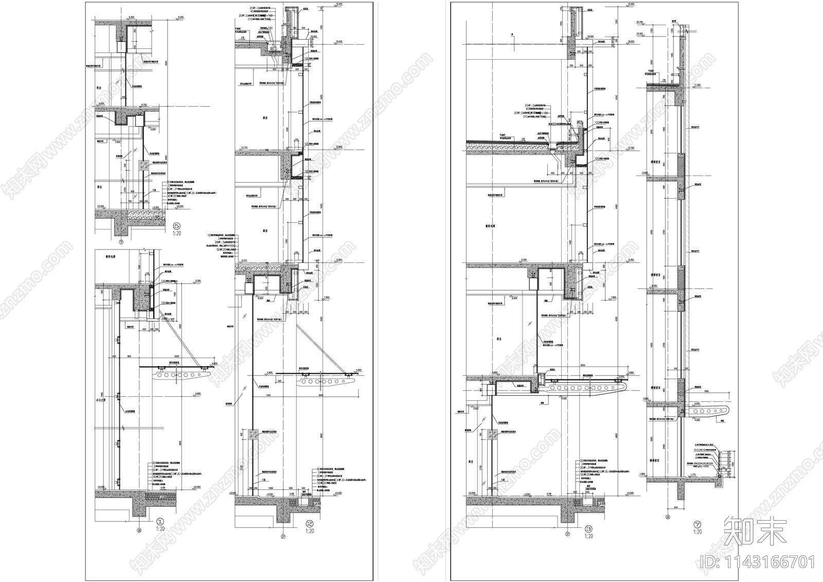 杭州迪凯国际商务中心办公楼建筑cad施工图下载【ID:1143166701】