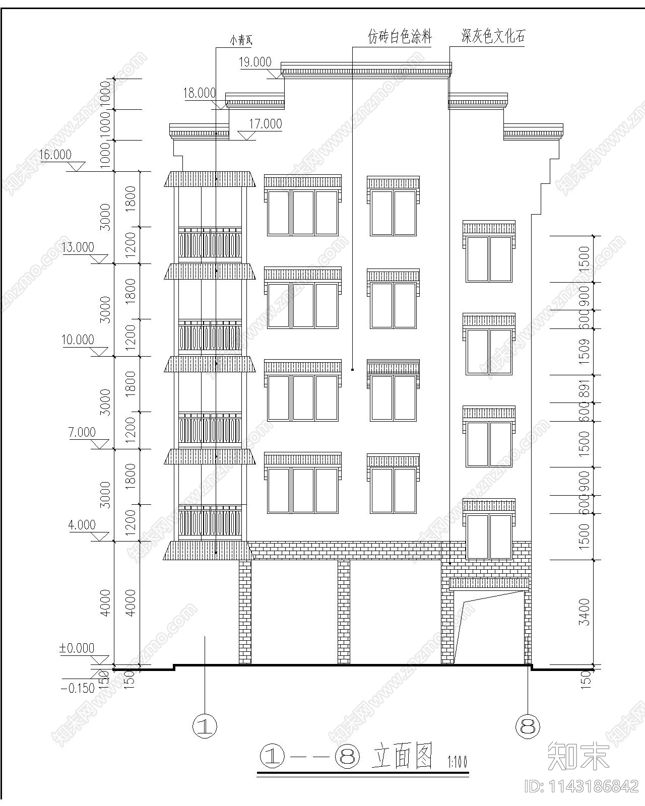 徽派农村建筑施工图下载【ID:1143186842】