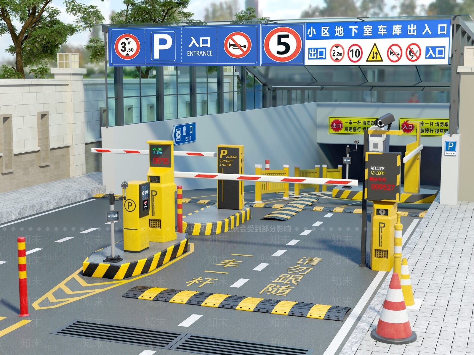 车库入口3D模型下载【ID:1143193000】