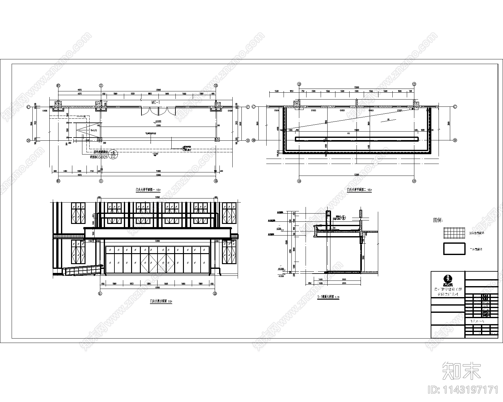 医院住院楼建筑cad施工图下载【ID:1143197171】