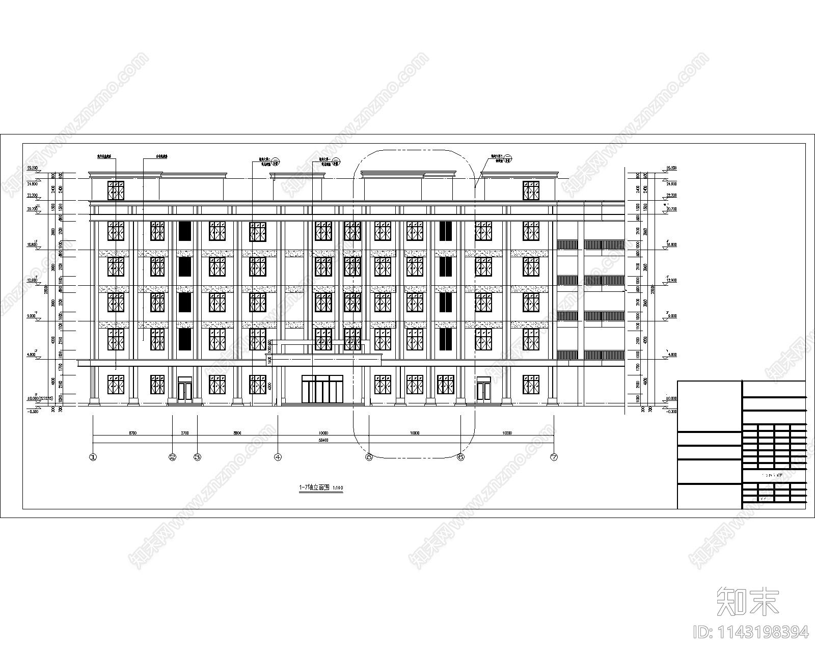 医院门诊建筑cad施工图下载【ID:1143198394】