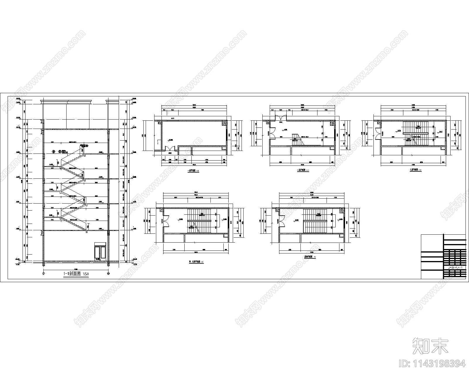 医院门诊建筑cad施工图下载【ID:1143198394】