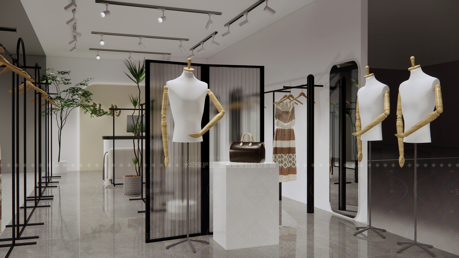 现代服装店SU模型下载【ID:1143210487】