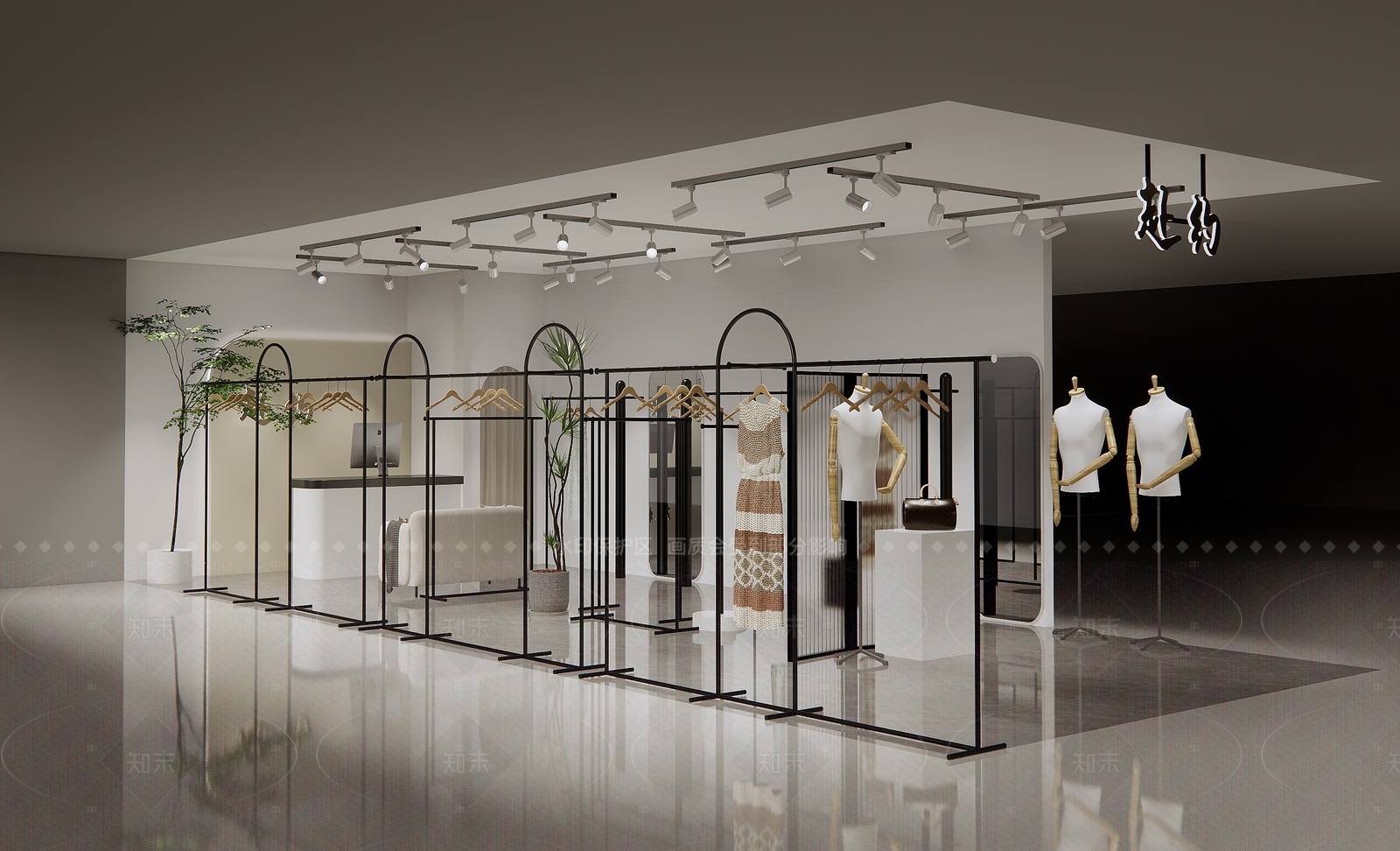 现代服装店SU模型下载【ID:1143210487】