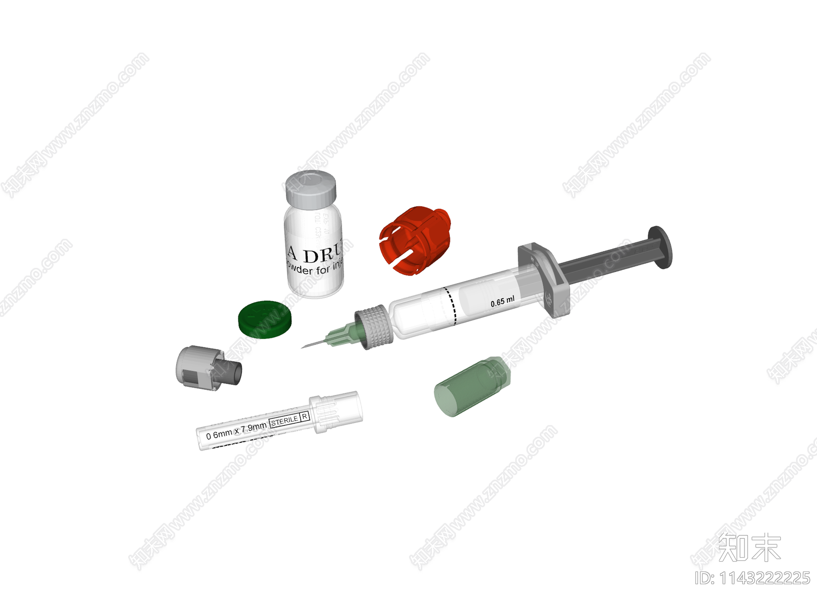 注射器SU模型下载【ID:1143222225】