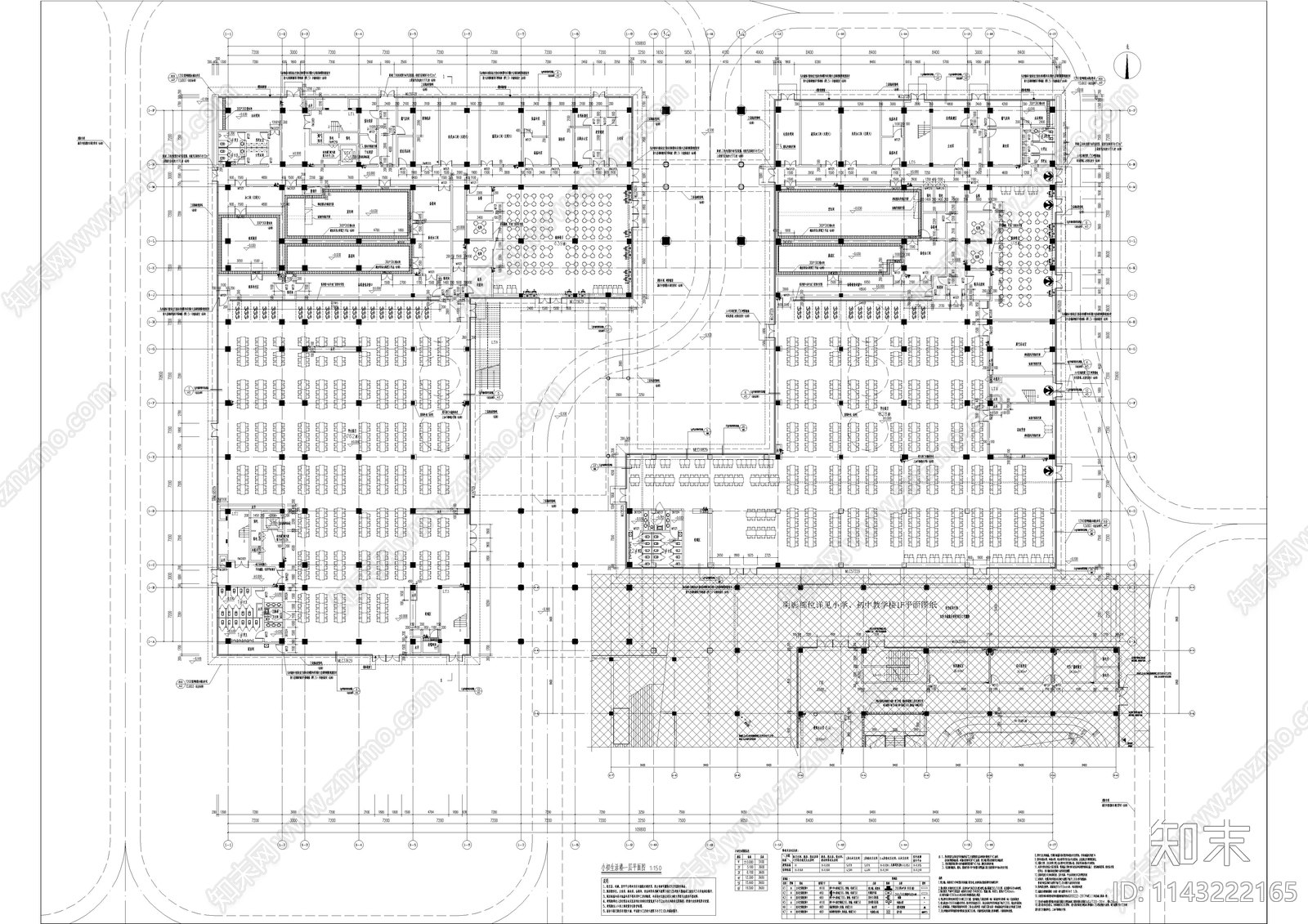 北师大淮南实验学校建筑cad施工图下载【ID:1143222165】