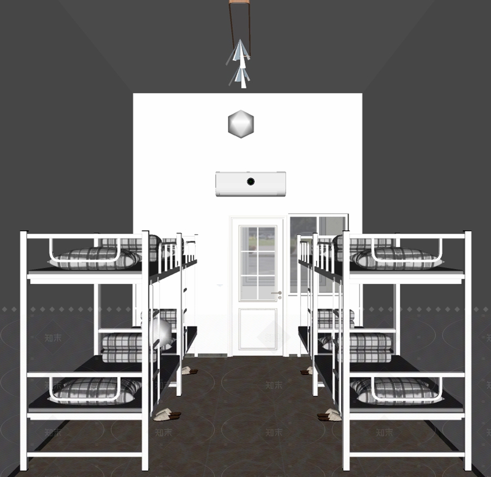 现代学校宿舍楼SU模型下载【ID:1143223565】