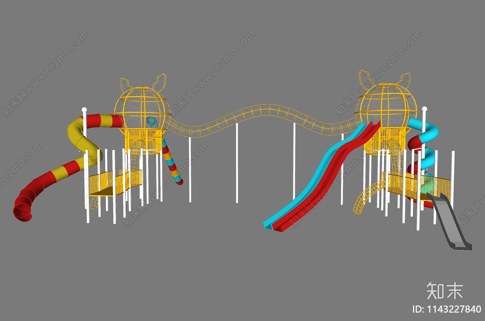 滑梯组合SU模型下载【ID:1143227840】