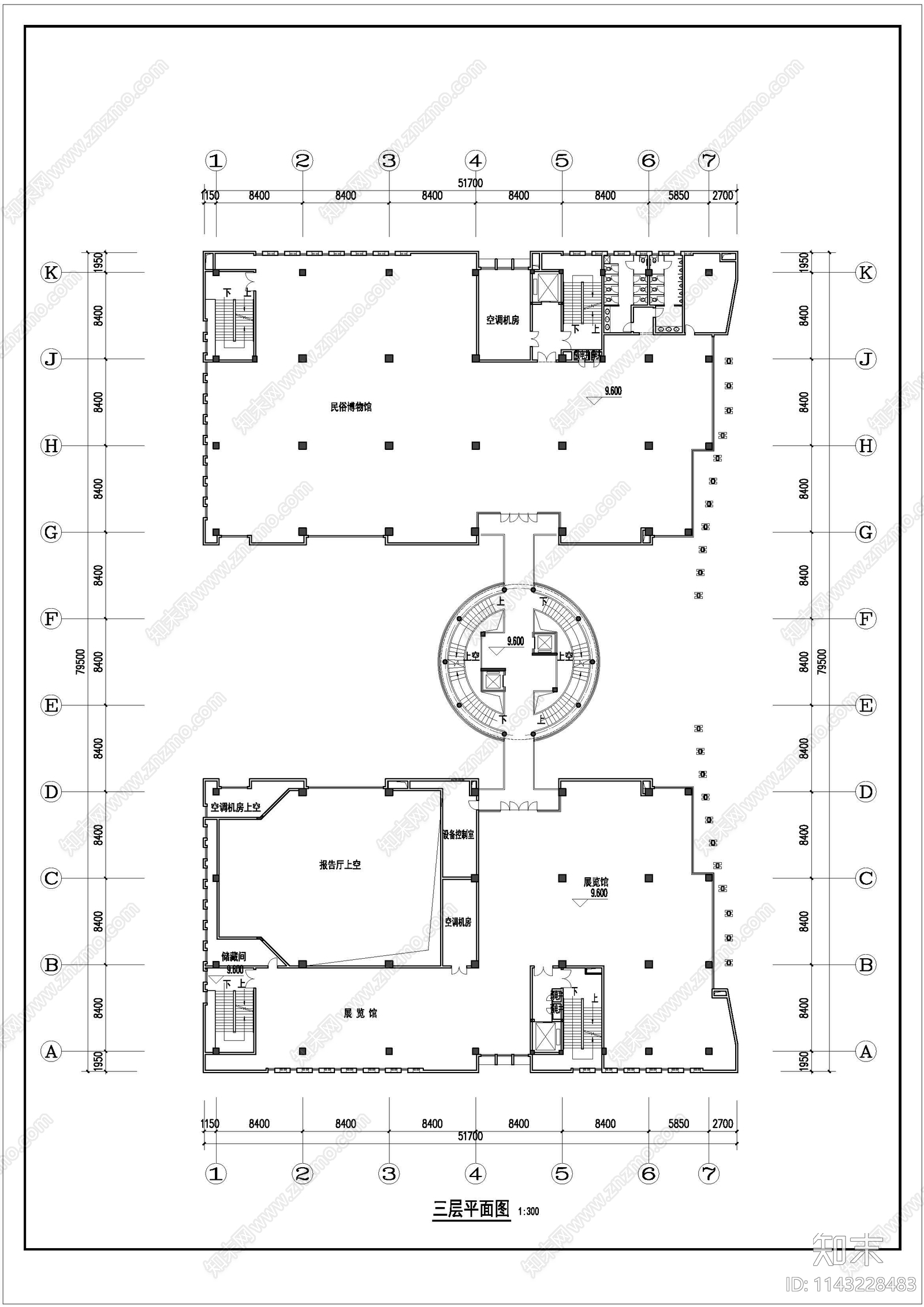 文化艺术中心展览馆建筑施工图下载【ID:1143228483】