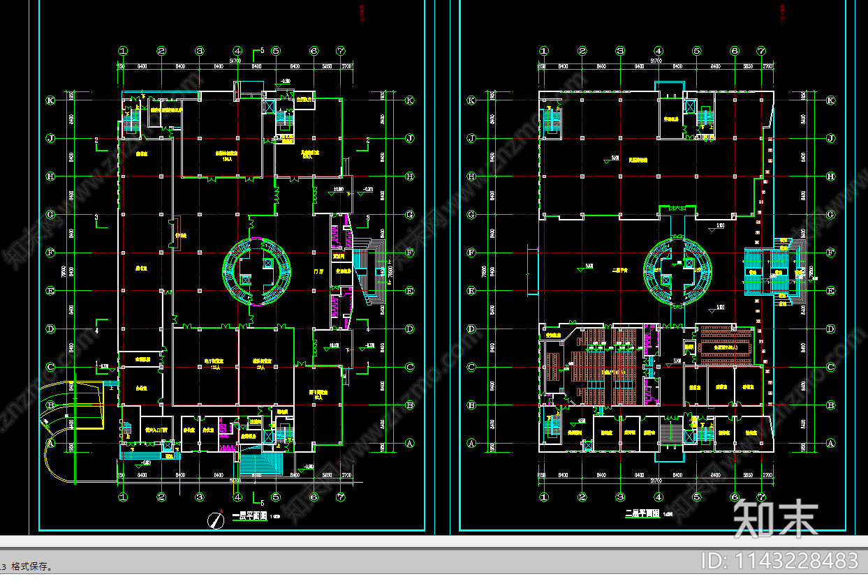 文化艺术中心展览馆建筑施工图下载【ID:1143228483】