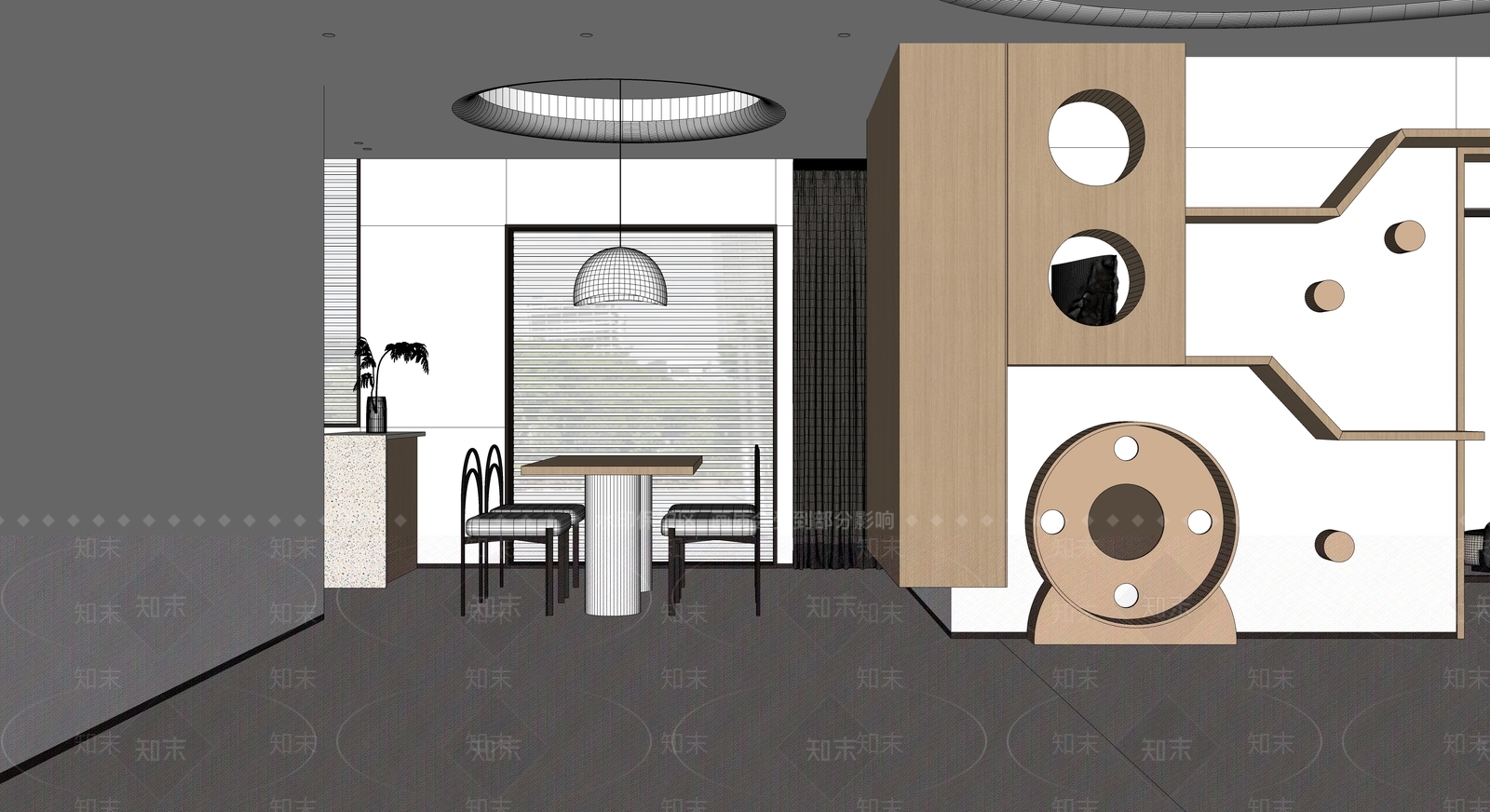 现代宠物店SU模型下载【ID:1145541134】
