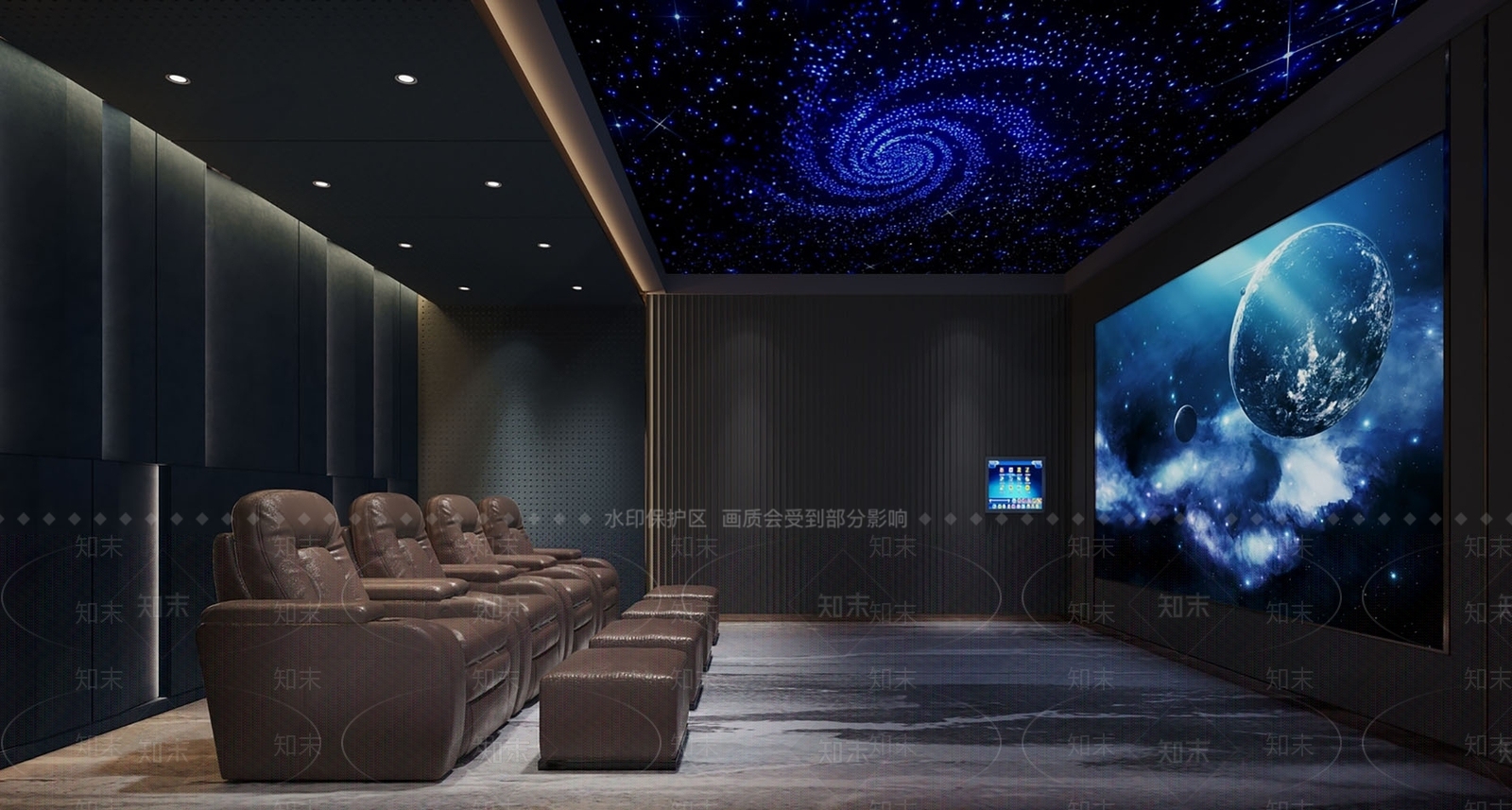 现代家居影音室SU模型下载【ID:1143235191】