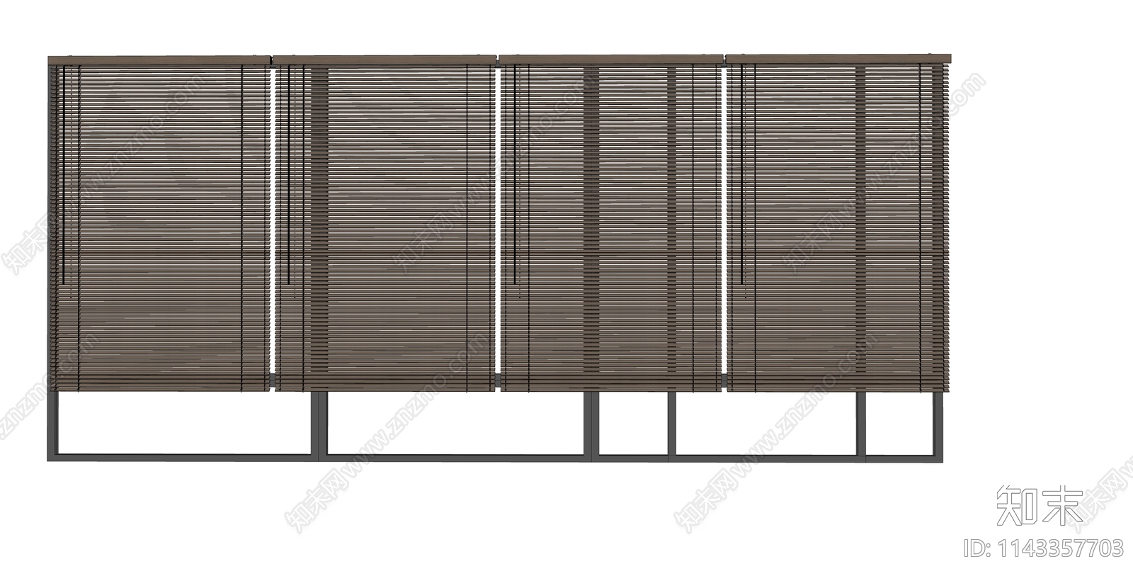 现代百叶帘SU模型下载【ID:1143357703】