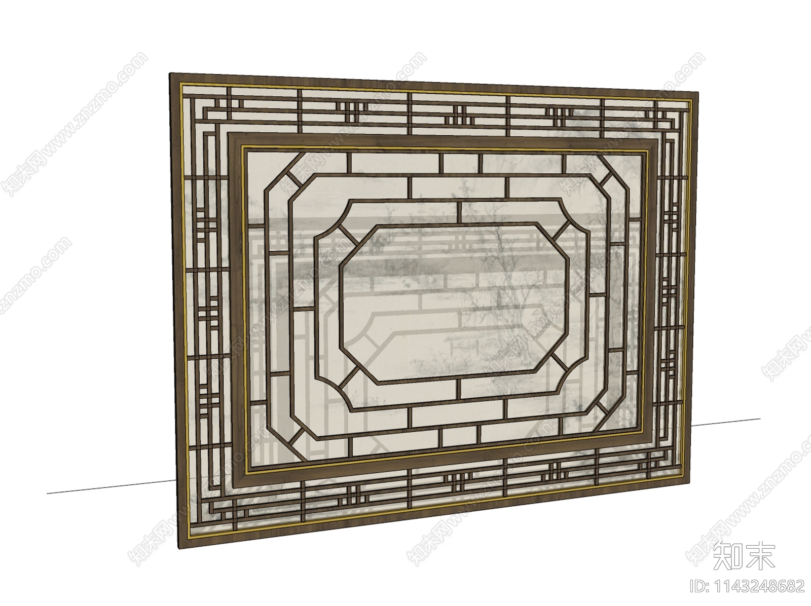 中式镂空窗SU模型下载【ID:1143248682】