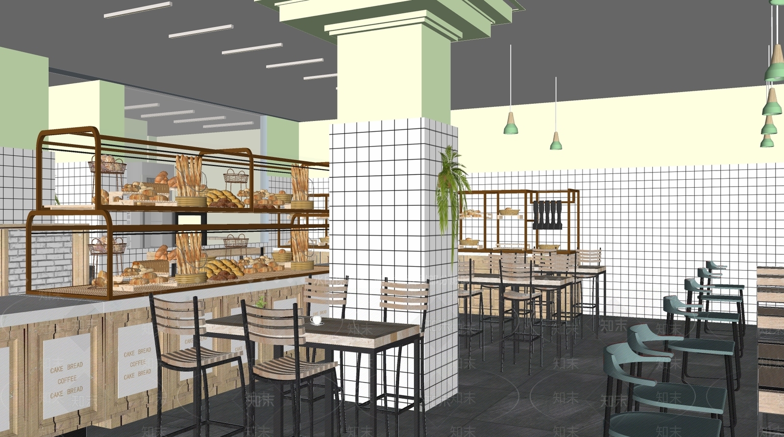 现代面包店SU模型下载【ID:1143251294】