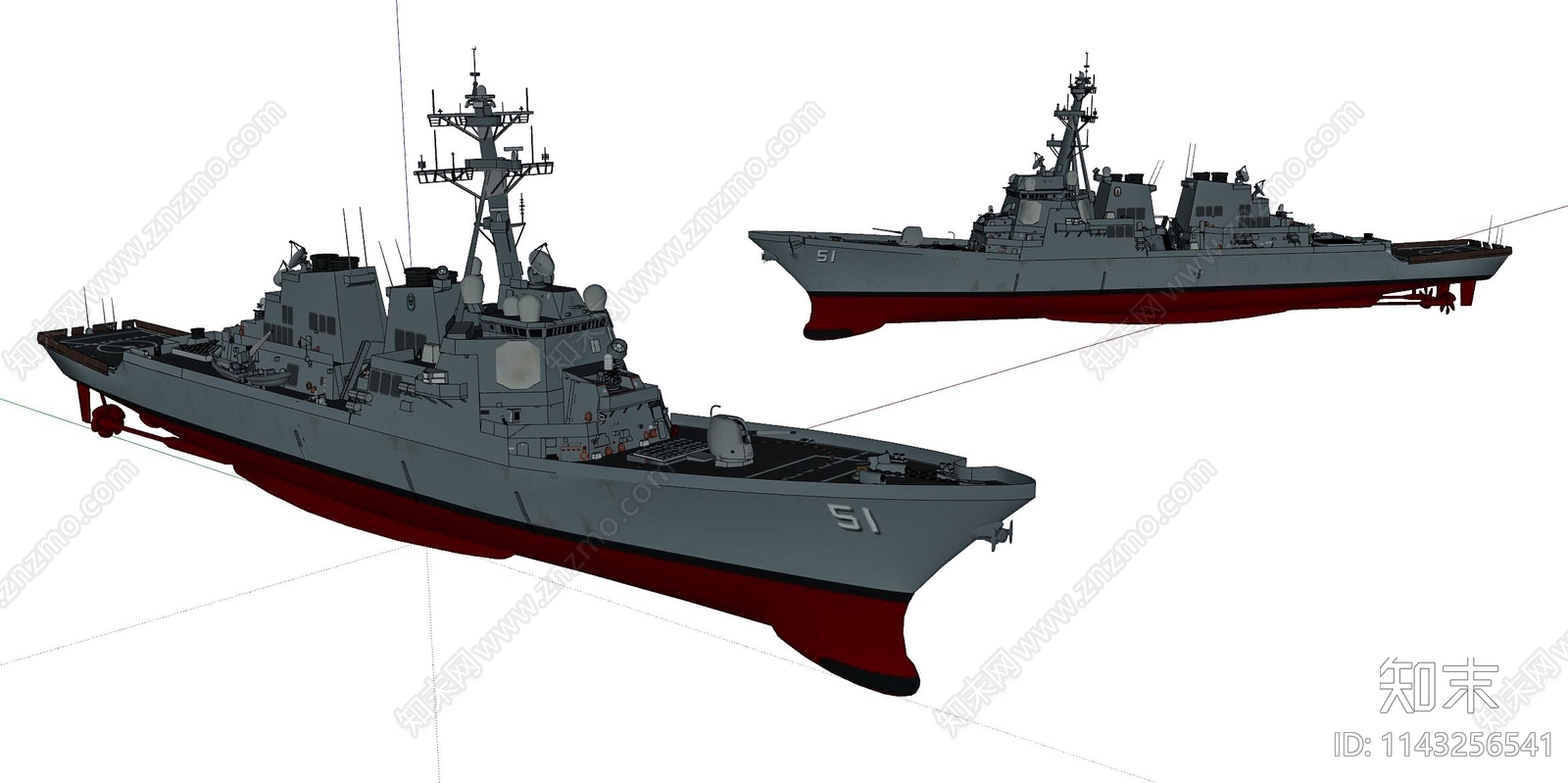 战船SU模型下载【ID:1143256541】