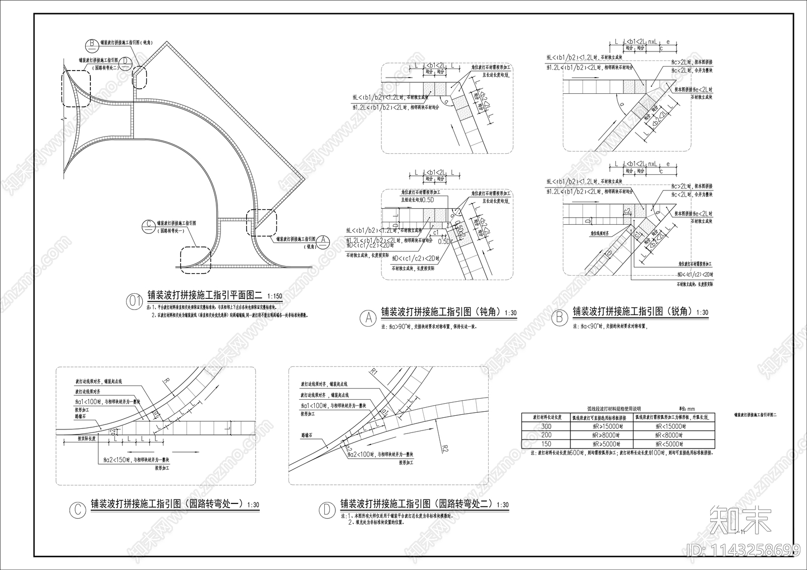 铺装波打拼接施工图下载【ID:1143258699】