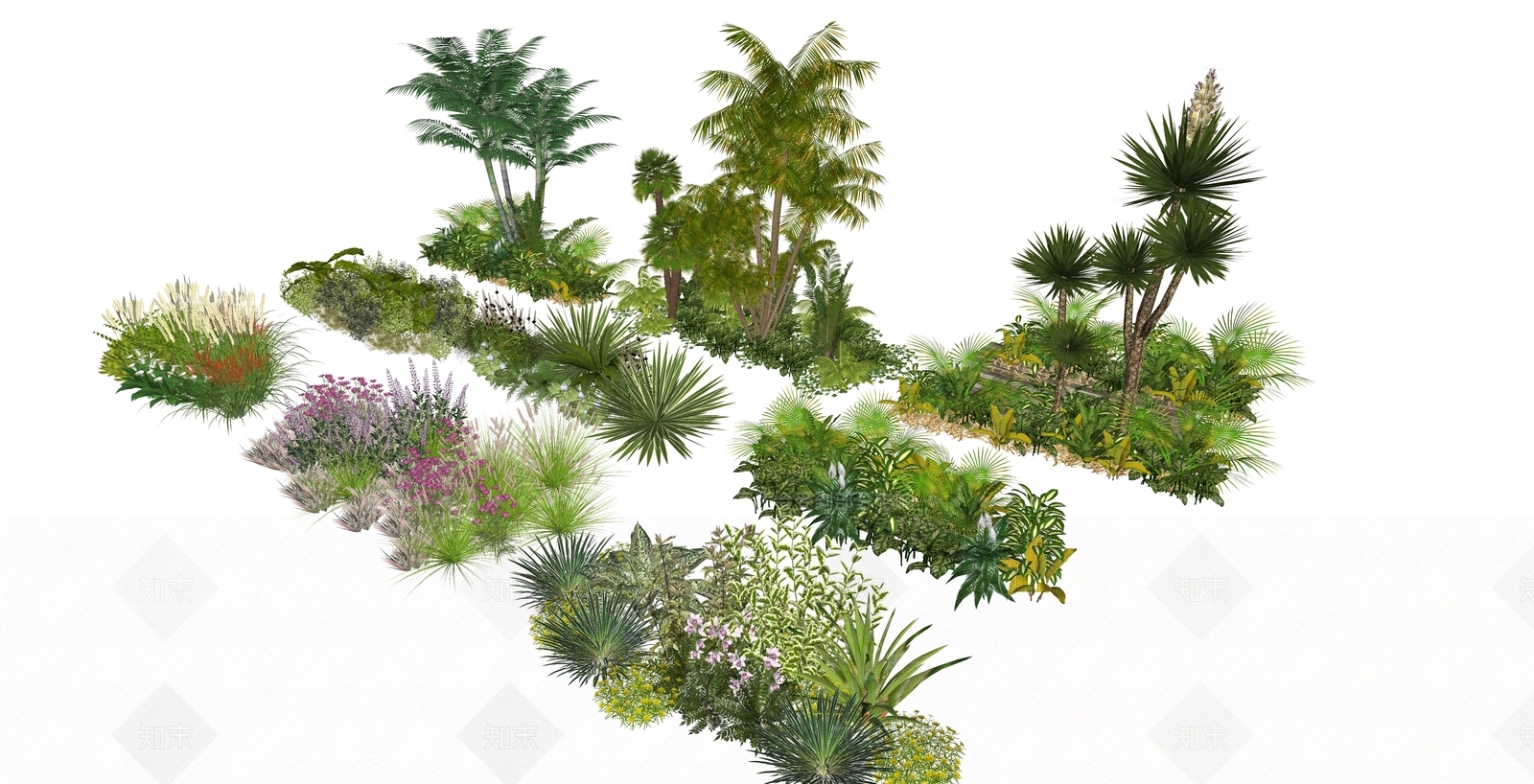 景观植物组团SU模型下载【ID:1143266050】