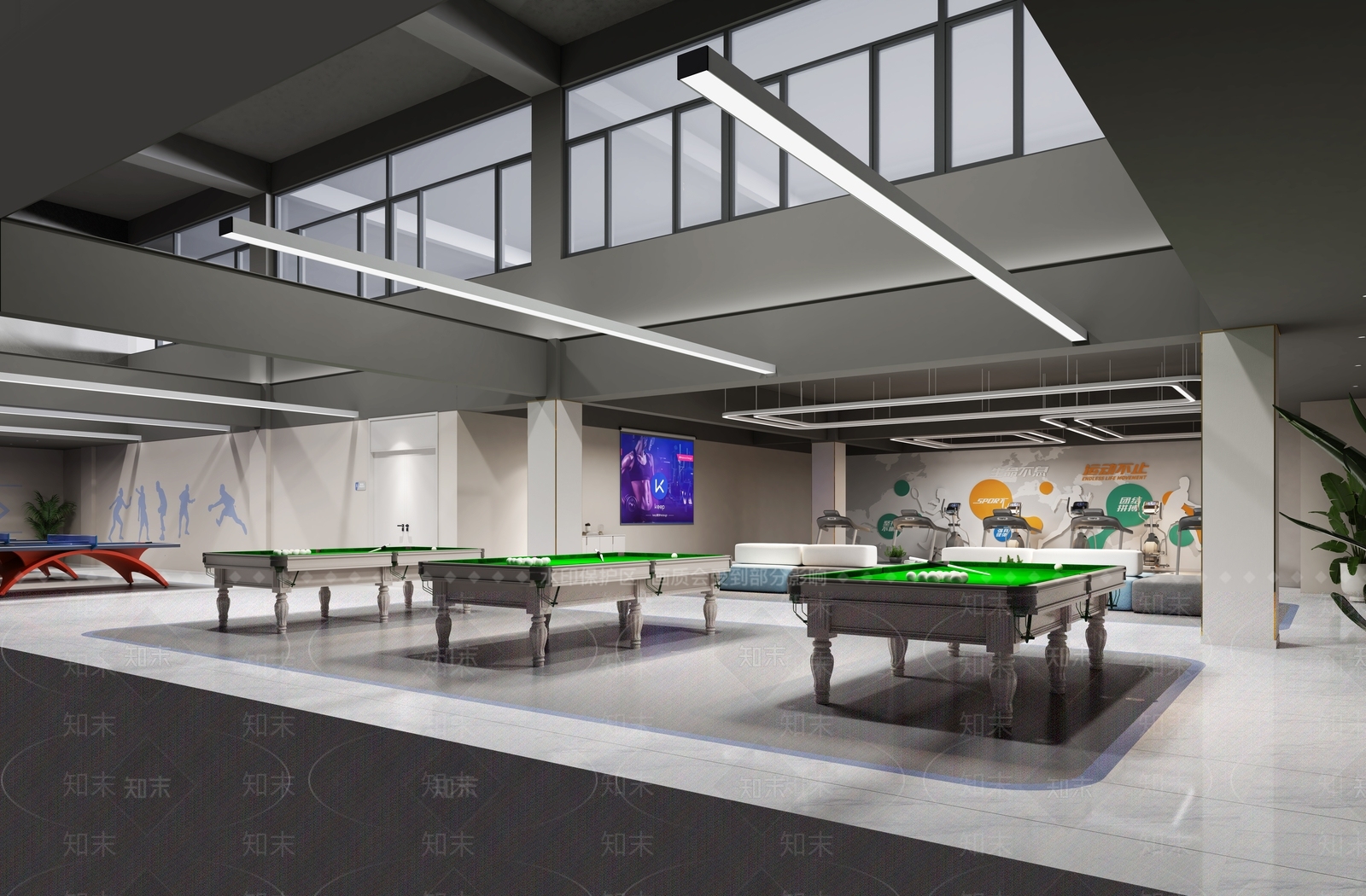 台球室3D模型下载【ID:1143268539】